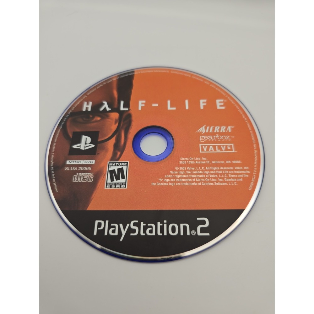 Half-Life PlayStation 2 PS2 Game Disc Only SLUS 20066‎ Sierra Valve NTSC
